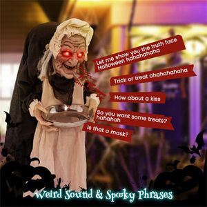 Halloween Old Lady Standing Greetings Decoration - Product Image 4