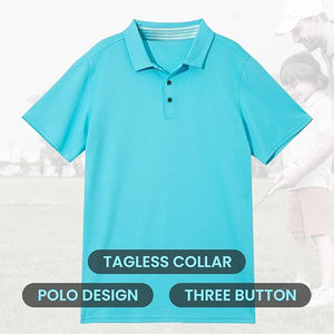 เสื้อโปโลชายคุณภาพสูงรุ่นล่าสุด คอปกพับได้ ผ้าฝ้าย 100% รับสกรีนโลโก้ เสื้อยืดโปโล เสื้อกอล์ฟแบบเรียบ - Product Image 3