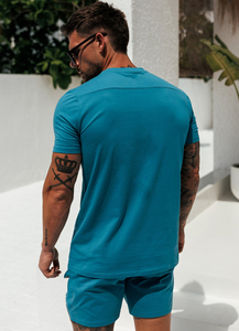 Camiseta Deportiva Personalizada con Logotipo de Fábrica para Hombre, 100% Algodón Elástico, Tejido de Punto de 180 GSM, Camiseta Lisa - Product Image 3