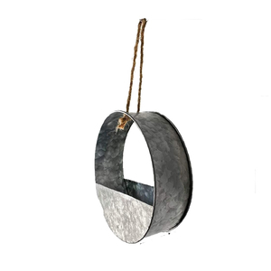 Ensemble de 2 jardinières suspendues en métal noir galvanisé, style moderne, pour intérieur et extérieur, pour jardin et balcon - Product Image 5