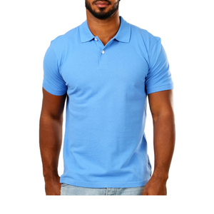 Chemises décontractées en tricot 100% coton pour hommes, blanc uni, logo brodé, séchage rapide, manches courtes, MOQ personnalisé - Product Image 1