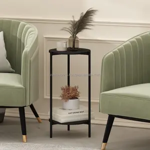 Mesa de Centro Moderna de Metal de Alta Gama Estilo Costero ZAHID EXPORTS ZE-3251M, Mueble Decorativo de Interior Redondo y Escultural de Lujo - Product Image 1