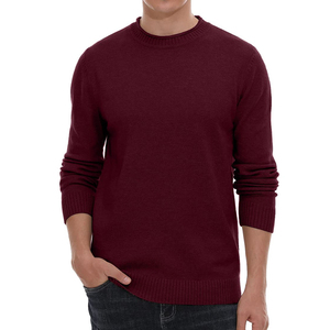 Men's Crew Neck Solid Color Knitted Pullover Sweater Full Sleeve Autumn Wear Regular Fit 100% Cotton Anti-Pilling - Product Image 4