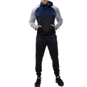 Conjunto Deportivo Informal de Dos Piezas con Pantalones Cortos y Chaqueta con Cremallera, Personalizable con Logotipo, para Hombre - Product Image 1