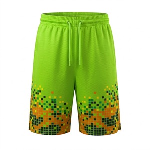 Low MOQ <b>Men's</b> <b>Green</b> Basketball <b>Shorts</b> Breathable Quick Dry Eco-Friendly Drawstring Closure 100% Polyester Casual Athletic <b>Shorts</b> - Product Image 1