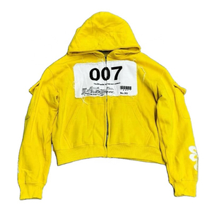 Prix de gros – Nouveaux sweats à capuche zippés pour hommes, style déchiré, avec logo personnalisé, en coton respirant – En vente - Product Image 1