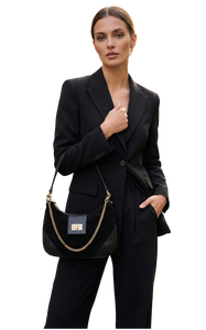 Black SUEDE Shoulder Bag Women <b>Crossbody</b> Handbag Underarm <b>Purse</b> Fashion Daily Use - Product Image 2