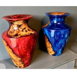 Vase à fleurs en bois fini résine, best-seller, pour une utilisation en décoration de mariage, vases à fleurs en bois de haute qualité - Product Image 1