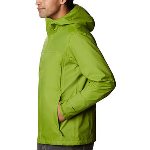 Men's Hooded <b>Waterproof</b> Rain <b>Jacket</b> Solid Color Casual Autumn Coat with Zipper Closure Green Rain <b>Jacket</b> - Product Image 2