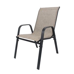 Set di 6 Sedie da Pranzo da Esterno con Seduta Larga Ergonomica, Capacità di 350 Libbre per Sedia, Tessuto Teslin Impermeabile e Resistente alla Ruggine - Product Image 2