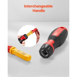 Set Professionale di 13 Utensili Isolati per Elettricisti 1000V, Set di Cacciaviti a Croce con Punta Magnetizzata - Product Image 4