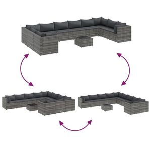 Set Divano da Esterno Grigio: Collezione di Arredi Eleganti per Patio - Product Image 6