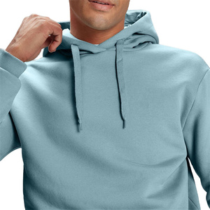 Sweat-shirt à capuche bleu clair pour homme, ensemble de survêtement à manches longues, jogging décontracté avec poches latérales, vêtements d'hiver écologiques et respirants - Product Image 5