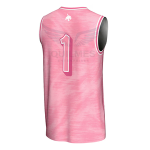 Camiseta de Baloncesto Rosa Personalizada de los Texas State Bobcats, Uniforme Deportivo Sublimado sin Mangas, Transpirable, de Poliéster, para Entrenamiento y Uso en Equipo - Product Image 3