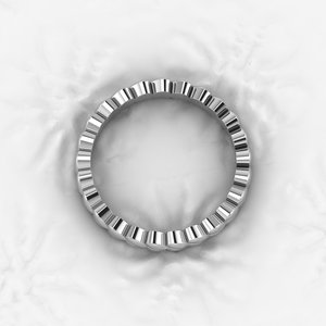 Hermoso Anillo Apilable Minimalista de Plata Sólida 925 y Oro de 18k con Corazón Curvo de 3mm, Anillo de Eternidad, Joyería Fina, Regalo Personalizado - Product Image 5