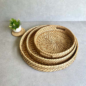 FROM VIETNAMESE SUPPLIER HIGH STANDARD HAND-WOVEN RATTAN <b>TRAYS</b> EXPORTED in <b>LARGE</b> QUANTITIES - Product Image 6