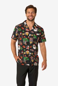Chemise d'été décontractée pour homme, imprimé tropical hawaïen, manches courtes, boutonnée, motif floral coloré, en coton, pour les vacances - Product Image 2