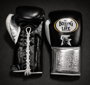 Personalized No Boxing No Life Championship Line Red MMA Sanda Stretch Leather Lace-Up Closure Non-Slip Boxing <b>Gloves</b> - Product Image 5