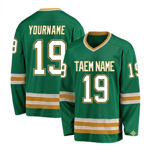 EMARLED GREEE Digital Bedrucktes Eishockey-Trikot Herren 100% Polyester Netzstoff Schnelltrocknend Lange Ärmel V-Ausschnitt Pullover Anpassbares Team - Product Image 1