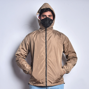 Custom <b>Men</b> Winter Hooded Front Logo <b>Lightweight</b> Waterproof Breathable Windbreaker <b>Jacket</b> Stand Finished Outdoor Latest Style - Product Image 2