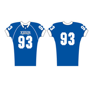 Conjunto de Uniforme de Fútbol Azul Personalizado, Cuello en V, Manga Corta, Transpirable, para Adultos, con Costuras en Contraste y Franja Lateral - Product Image 2
