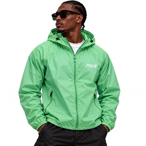 <b>mens</b> mustard yellow outdoor windbreaker hooded zip light weight nylon water resistant workout <b>rain</b> jacket streetwear <b>coat</b> - Product Image 6
