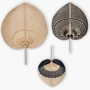 Éventails de feuille de palmier du Vietnam faits à la main, matériaux naturels, éventails de main, décoration de qualité supérieure pour mariage - Product Image 3