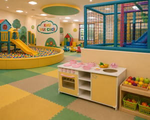 Wooden Toy Kitchen Set for Kids Ages 2-4 Years with Play Cookware and Storage <b>Shelves</b> Unisex Colorful Design - Product Image 4