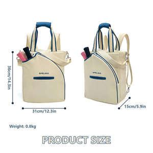 Sac à dos de tennis en denim Bagnex, sac de sport imperméable à bandoulière, grande capacité, sac d'entraînement à double épaule - Product Image 2