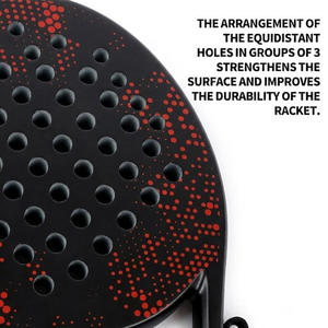Raquette de padel de qualité supérieure OEM, fibre de carbone tissée 3K 12K 18K, noyau en mousse EVA, légère, ergonomique, design personnalisé - Product Image 2