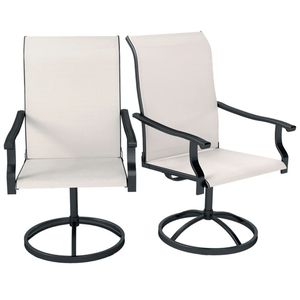 Two Cream <b>Armchairs</b> and <b>Dining</b> Chairs Set Courtyard Patio Furniture - Product Image 5