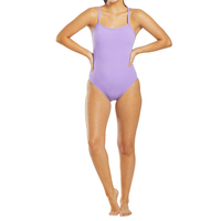Grosir MOQ Rendah Kualitas Tinggi Baju Renang Bikini Wanita Model High Cut Layanan OEM Cepat Kering Bahan SpandexNylon Bernapas