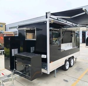 Remorque alimentaire mobile en acier inoxydable et aluminium, cuisine complète pour restauration rapide, BBQ, pizza, camion de glaces, snacks, chips, hot-dogs, résistante aux intempéries - Product Image 5