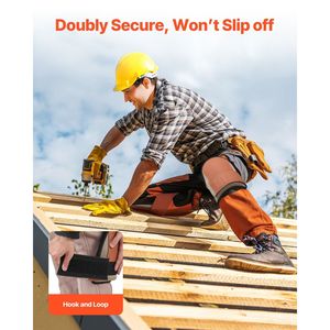 Ginocchiere da Lavoro in Pelle Resistente Extra Spesse, Lavabili in Lavatrice e Facili da Indossare e Togliere, Include Protezioni per Gomiti e Fianchi - Product Image 4