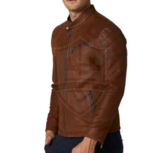 Best Price Men Leather Jacket Top Quality Leather Jacket <b>Winter</b> Comfortable Leather Jacket For Sale - Product Image 5