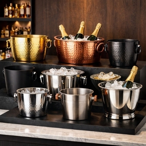 Cubo de Hielo de Acero Inoxidable Premium para Bares, Hoteles y Fiestas - Product Image 1