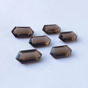 ควอตซ์รมควันคุณภาพ AAA+ ทรงหกเหลี่ยมขนาดใหญ่เจียระไนอย่างประณีต สำหรับทำเครื่องประดับ - Product Image 6