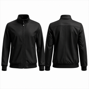 Dawnray <b>Men's</b> Yellow Black Color Blocking Varsity <b>Jacket</b> Full-Zip Stand Collar Sporty Style Autumn Windproof <b>Lightweight</b> - Product Image 1