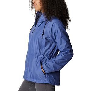 Chaqueta Cortavientos Azul Personalizada para Mujer, con Capucha, Cierre de Cremallera, Ligera, Resistente al Viento, para Uso en Exteriores, OEM - Product Image 6