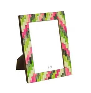 Luxury Eco-Friendly Handcrafted Animal Religious Bone Inlay <b>Square</b> Wooden <b>Photo</b> <b>Frame</b> Custom Size Rustic & Resin Decorative - Product Image 4