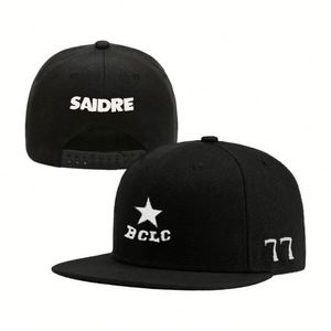 หมวกแก๊ปปักลายใบไม้แบบฮิปฮอปสำหรับผู้ชาย ปักลาย 3 มิติ ปีกแบน สไตล์สปอร์ต ขายส่ง - Product Image 6