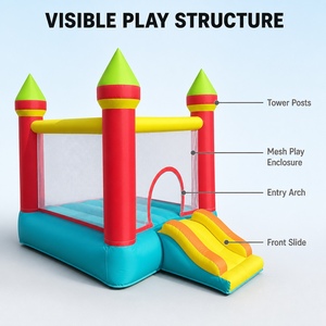 Château gonflable pour enfants Noco Kids, couleur personnalisée, petit modèle, en tissu Oxford, <span class=keywords><strong>portable</strong></span>, pour intérieur et extérieur, équipement de jeu Fortnite - Product Image 4