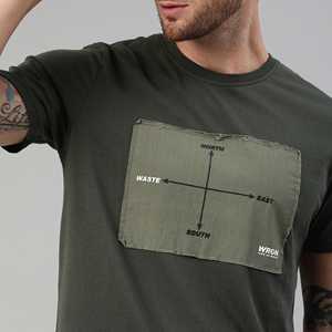 Camiseta de Manga Corta con Cuello Redondo y Corte Regular para Hombre, Logotipo Personalizado OEM, Cómoda para Uso Diario, Algodón Suave, Informal, Venta al por Mayor - Product Image 5