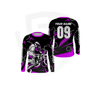 Customized Design Printed Breathable Windproof Comfortable Anti-UV Motocross Jersey Quick Dry Sportswear Unisex Racing - Product Image 2