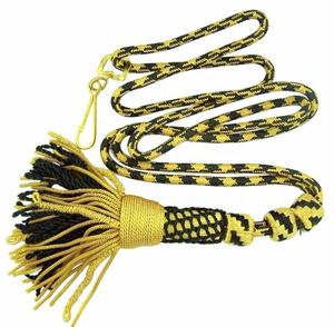Black Gold <b>Braided</b> Embossed Rope Tassel Metal Hook Fashion <b>Accessory</b> Church Vestments Religious Garments Decoration Premium 100% - Product Image 1