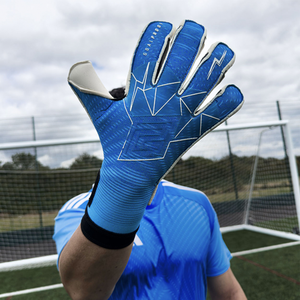 Gants de gardien de but de football professionnels pour adultes en latex, personnalisables, unisexes, antidérapants, avec protection des doigts, en cuir PU + latex - Product Image 4