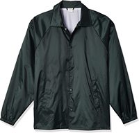 Chaqueta Cortavientos Impermeable de Alta Calidad con Logotipo Frontal Personalizado en Lona y Botones Cubiertos para Hombre, Venta al Por Mayor