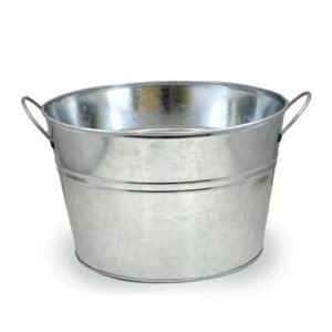 Stylish Metal Ice Beverage Tub Stainless Steel Party Cooler <b>Bucket</b> Wine Beer Chiller Tub Catering Event Use - Product Image 6