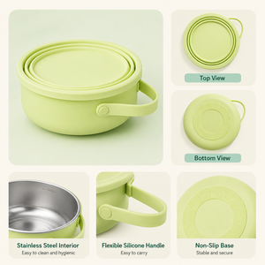 Comedero para Mascotas de 52 oz, Plegable para Viajes al Aire Libre, Tazón para Perro 2 en 1 de Acero Inoxidable para Border Collie y Pug - Product Image 6