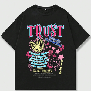 เสื้อยืดคอตตอนคุณภาพสูง ทรงโอเวอร์ไซส์ ไหล่ตก เนื้อผ้านุ่ม สไตล์ลำลอง สตรีทแวร์ สำหรับผู้ชายและผู้หญิง - Product Image 1